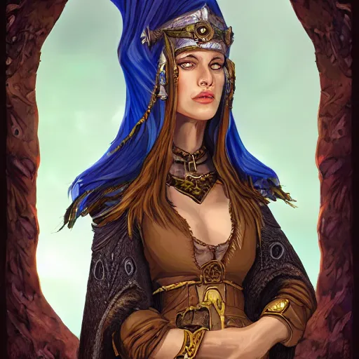 Image similar to Portrait of Polgara the sorceress from the Belgariad, highly detailed, artstation