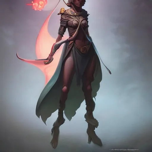 Image similar to stylized fit female D&D character, digital art by Peter Mohrbacher and Wylie Beckert, highly detailed award-winning masterpiece with incredible and beautiful details, trending on ArtStation