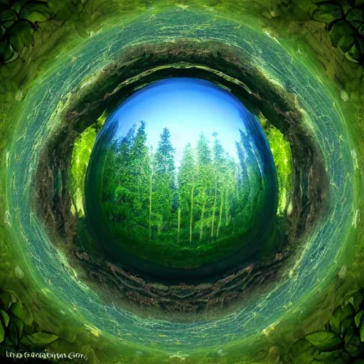 Image similar to forest in a magic sphere