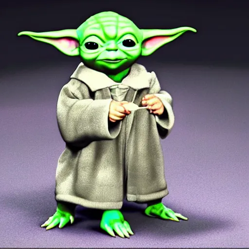 Image similar to baby yoda as president, unreal, 3 d occlusion, sss