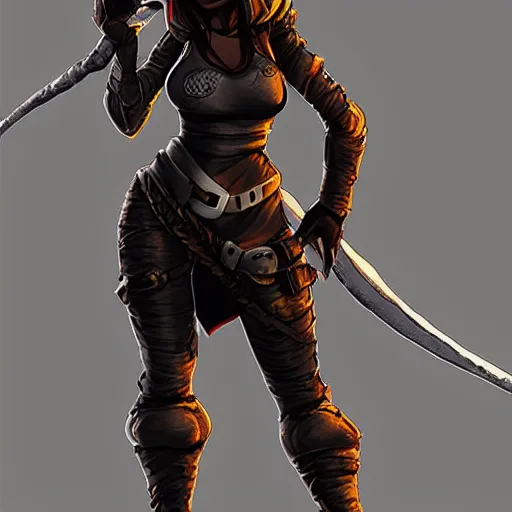 Image similar to curvy medieval rogue girl artstation