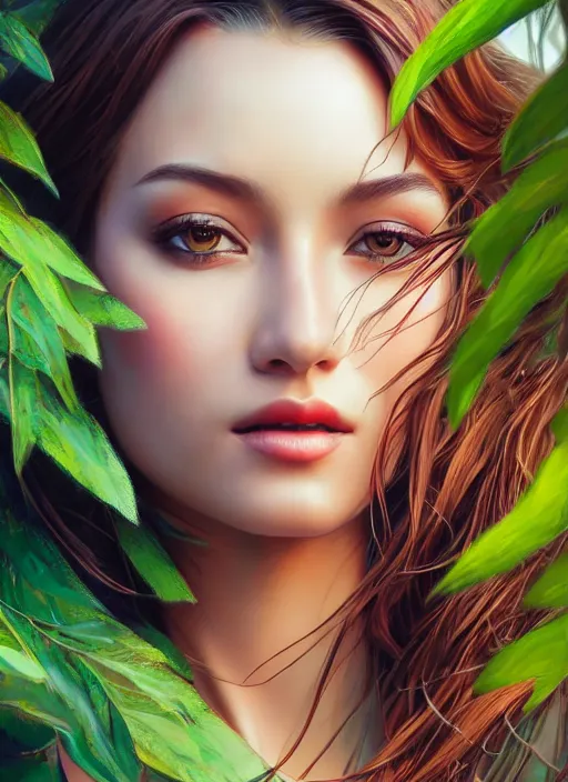 Image similar to photo of a gorgeous female in the style of stefan kostic, realistic, professionally, half body shot, sharp focus, 8 k high definition, insanely detailed, intricate, elegant, art by stanley lau and artgerm, extreme bokeh foliage