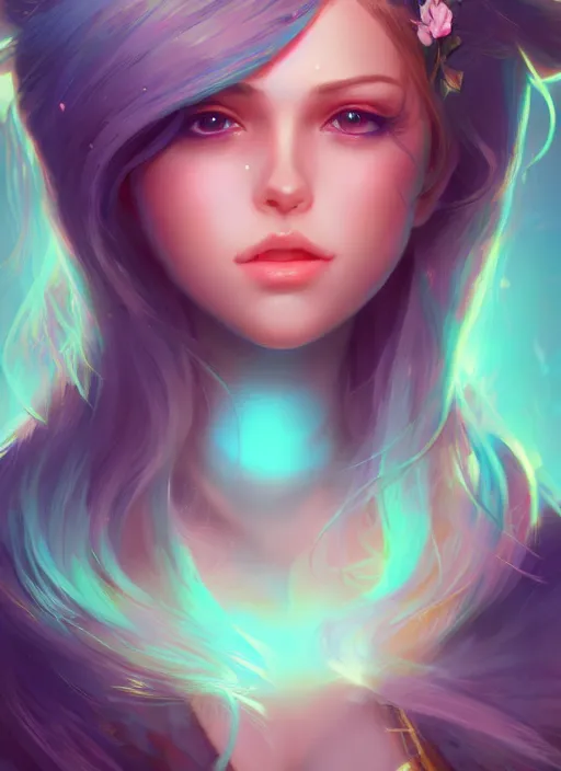 Image similar to beautiful girl with long turqoise hair, cute, intricate, highly detailed, digital painting, trending on artstation, concept art, smooth, sharp focus, backlit, rim light, vivid colors, illustration, unreal engine 5, 8 k, art by rossdraws