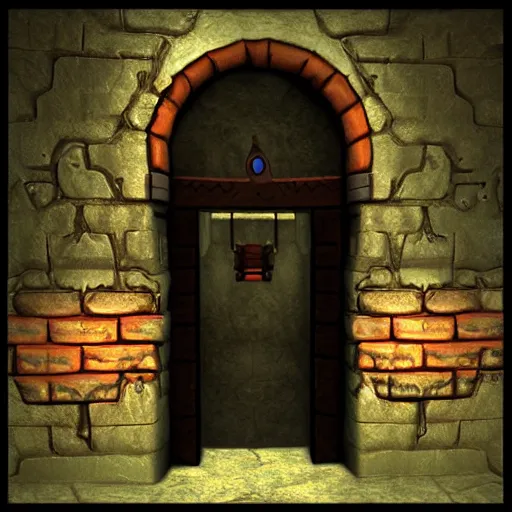 Prompt: dark portal entrance, 3d fantasy video game