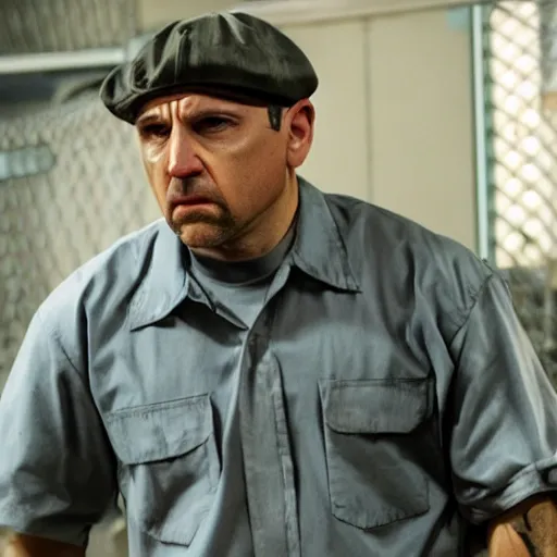 Prompt: prison mike looking tough, movie still