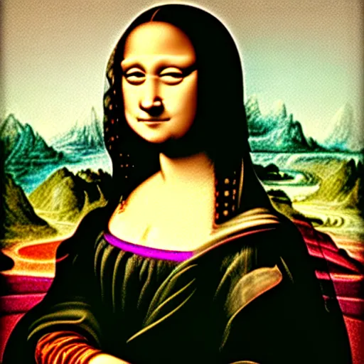 Image similar to steven universe as the mona lisa, oil painting by leonardo da vinci