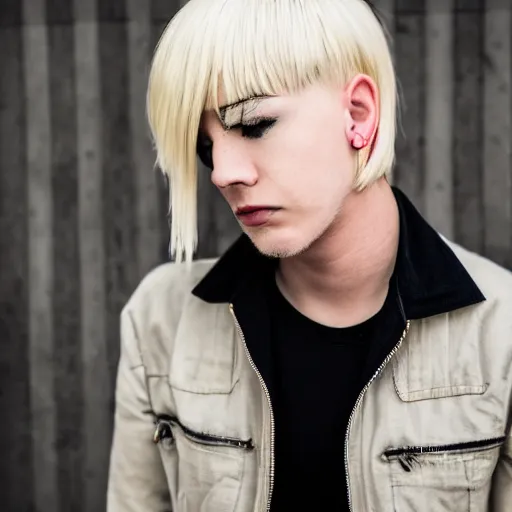 Image similar to light blonde Emo ftm photography