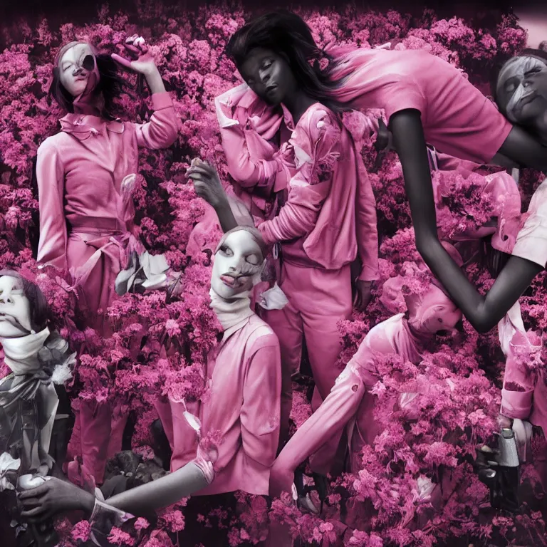 Image similar to fragrance advertising campaign by richard mosse