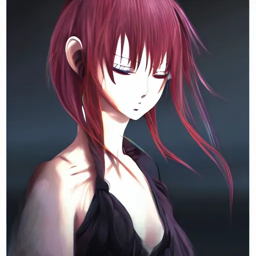 Image similar to portrait of dancer coping with mental illness, anime fantasy illustration by tomoyuki yamasaki, kyoto studio, madhouse, ufotable, trending on artstation