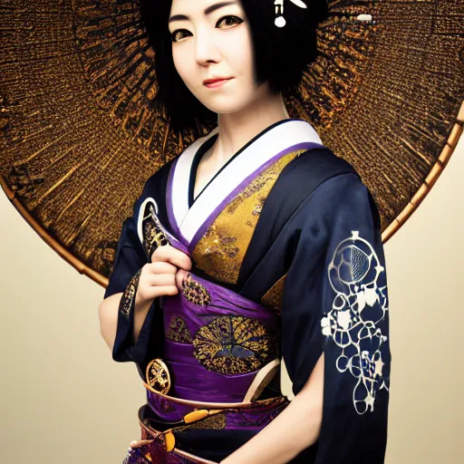 Image similar to hi resolution geisha portrait yasutomo oka steampunk 8 k ultrarealistic