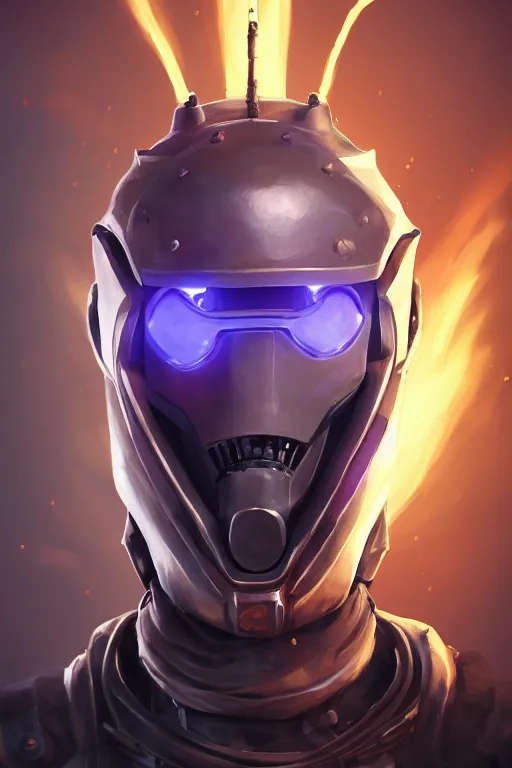 Image similar to epic mask helmet robot ninja portrait stylized as fornite style game design fanart by concept artist gervasio canda, behance hd by jesper ejsing, by rhads, makoto shinkai and lois van baarle, ilya kuvshinov, rossdraws global illumination radiating a glowing aura global illumination ray tracing hdr render in unreal engine 5