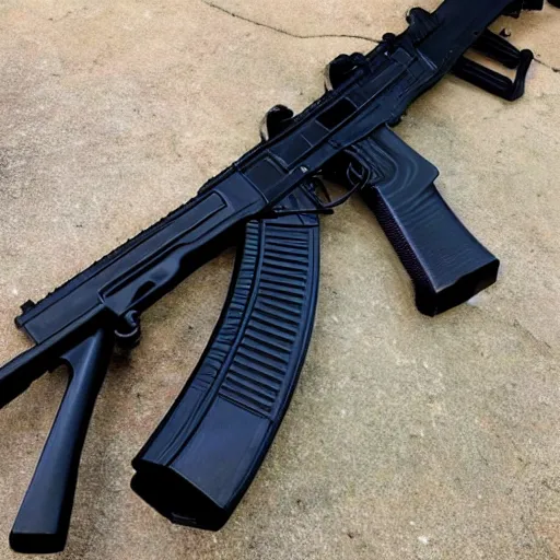 Image similar to clean nice shiny ak47, automatic rifle