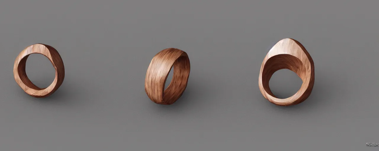 Image similar to simple wooden ring with a steel shield ornament, ring, wood, steel, tungsten, smooth shank, engravings, product design, jewelry, art by gerald brom, greg rutkowski and artgerm and james jean and zdzisław beksinski, 8 k, unreal engine, c 4 d