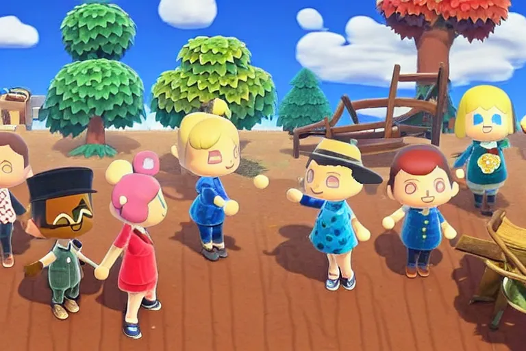 Image similar to a still of an animal crossing movie directed by woody allen in 2 0 0 3