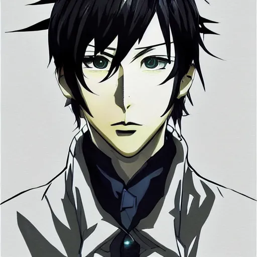 Prompt: Portrait of Makoto Yuki from Persona 3, in the art style of Yoji Shinkawa, trending on Art Station, highly detailed, concept art, great composition