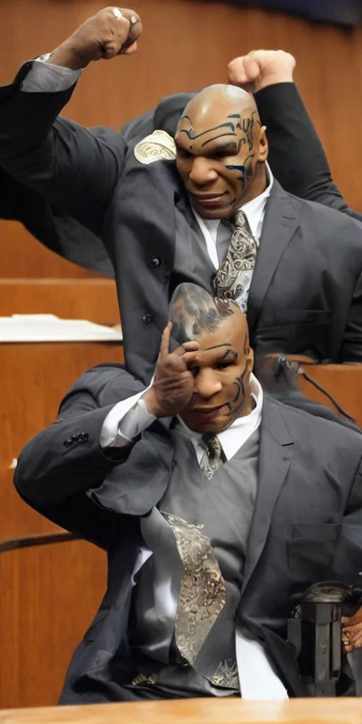 Image similar to mike tyson as a judge