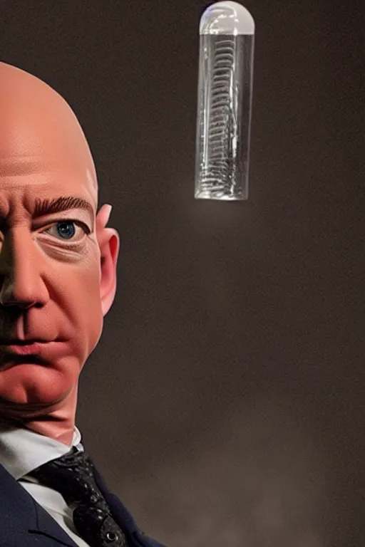 Image similar to jeff bezos as an angry jean - baptiste emanuel zorg, photorealistic, cinematic lighting, highly detailed, very intricate