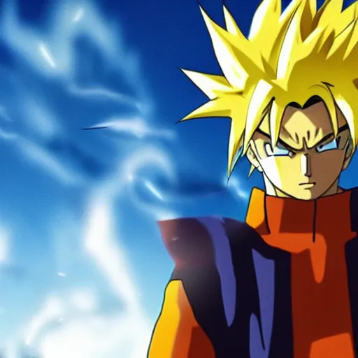 Image similar to super sayan naruto, dramatic lighting