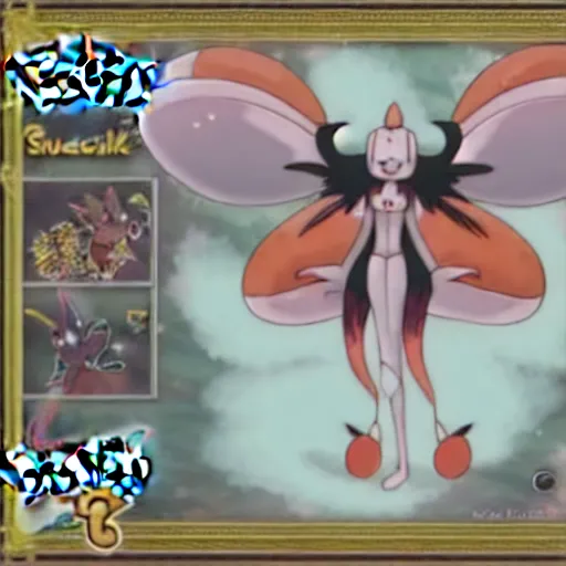 Image similar to a new Pokemon character named Squigly, poison fairy type, pokemon card
