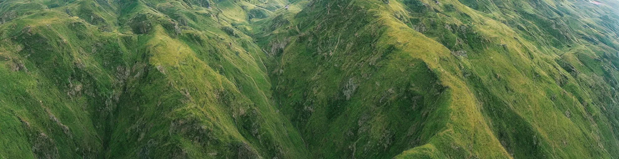 Prompt: vertical panorama of the shire