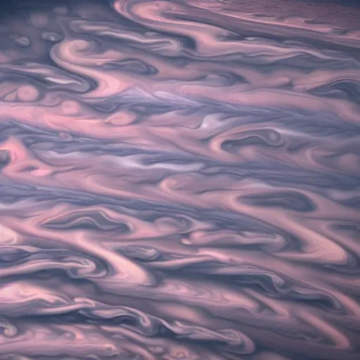 Prompt: Surface view of the clouds of Jupiter, endless horizon, vibrant, detailed, swirling clouds, lightning, storms, award winning photography