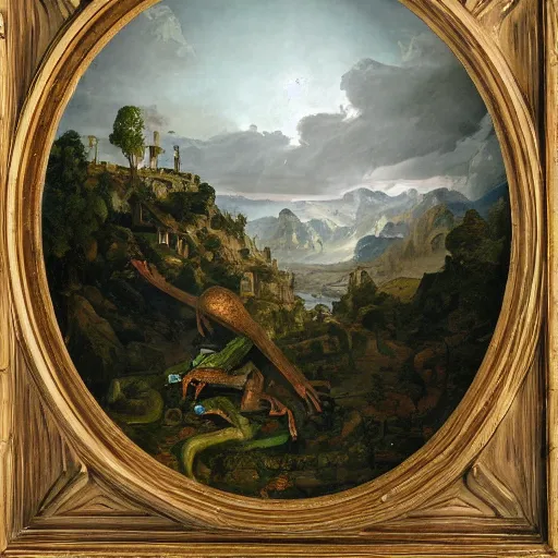 Image similar to a happy frog by Ansel Adams and Bernardo Bellotto, oil on canvas, artstation, dramatic scenery, masterpiece, aesthetic