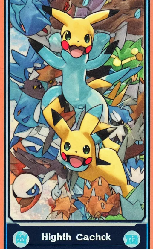 Prompt: the front of a modern trading card, high details, high resolution, pokemon style