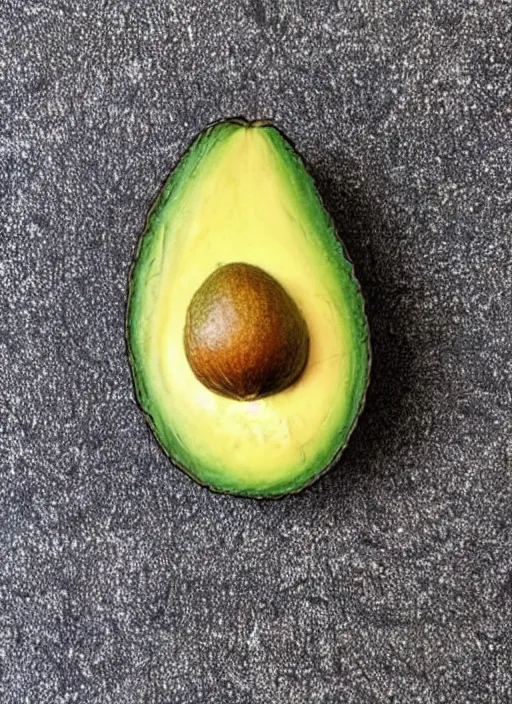 Image similar to an avocado that looks like jeff goldblum