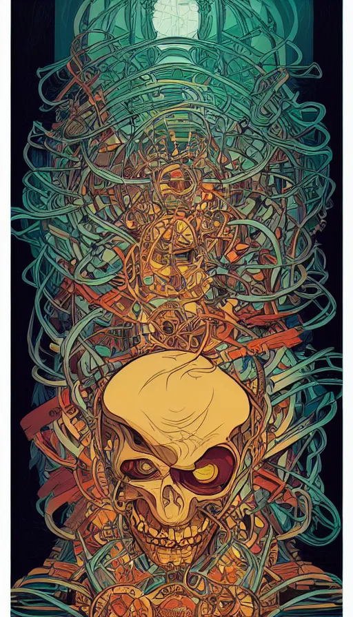 Prompt: Vecna , futurism, da vinci, Dan Mumford, Josan Gonzalez