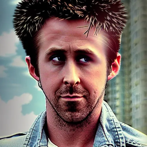 Image similar to Ryan Gosling as Spike Spiegel from Cowboy Bebop, live action, extremely detailed, photography