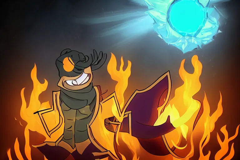 Prompt: A-X-O-L-O-T-L, my time has come to burn, i invoke the ancient power that i may return, quoted by Bill Cipher