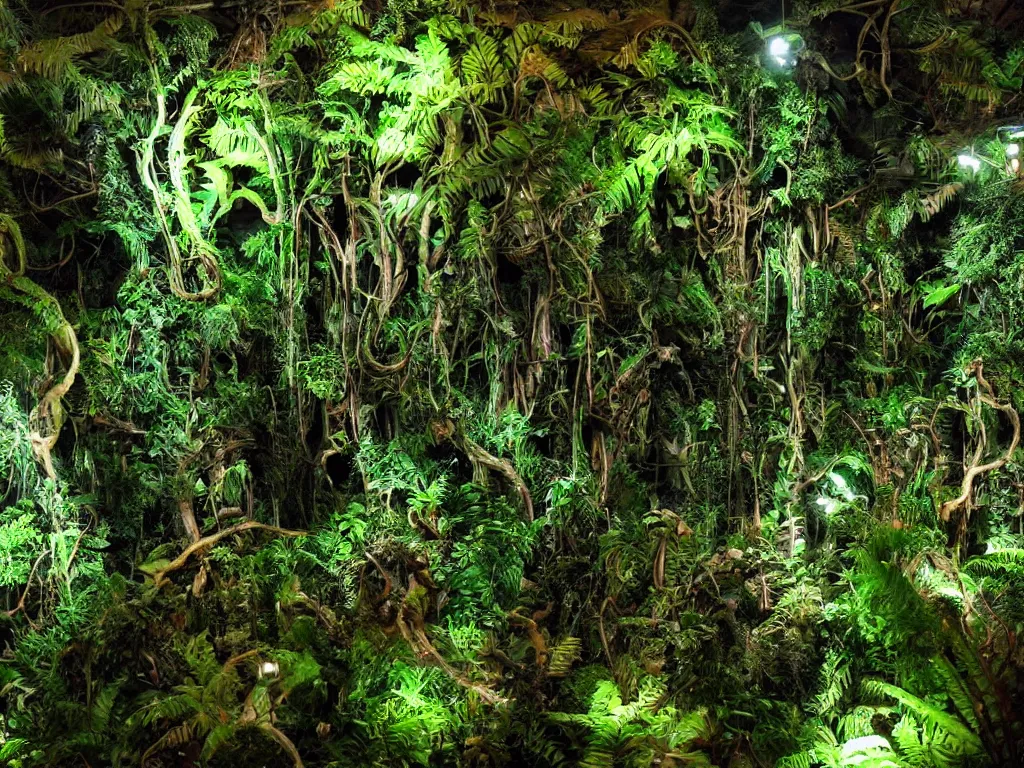 Prompt: a hyper realistic vast and glorious biomech rainforest landscape with ferns and ancient trees made from audio speakers and synthesizer parts and complicated electronic components and intricate wires and pipes:10 | an ovewhelming huge speaker stack pa sound system made from intertwining synthesizers and sound speakers and complex wires and led and intricate circuitry domiates the scene:20 | by Ellen Jewett:15 | by amanda sage:14 | by brian froud:10 | by donato giancola:17 | by beeple:5 | particle effects:5 | steampunk:5 | intricate detail:15 | trending on cgsociety, trending on artstation, 8k 3d, high definition:20 | jpeg artifacts:-2 | dof:-1 | Blur:-1 | f/16 lens | volumetric fog:6 | sunset:15 |