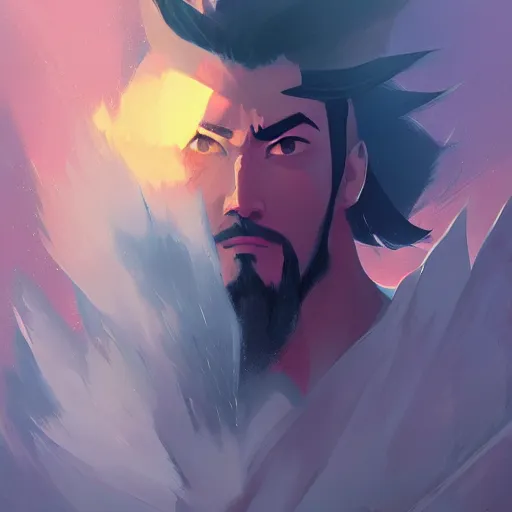 Image similar to a portrait of hanzo from overwatch, by anato finnstark, by alena aenami, by john harris, by ross tran, by wlop, by andreas rocha