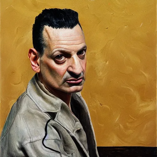 Prompt: high quality high detail painting by lucian freud, hd, dave gahan