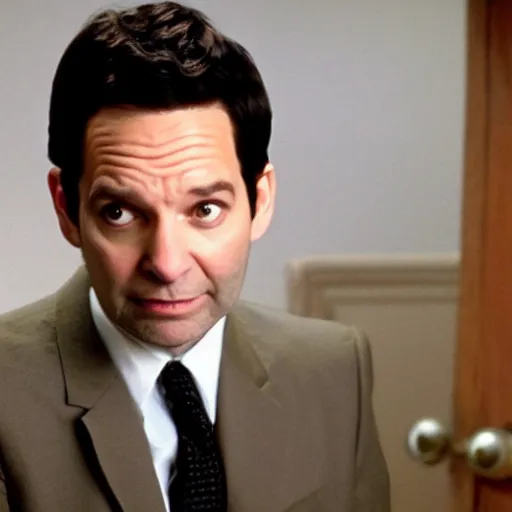 Image similar to paul rudd as mr. bean