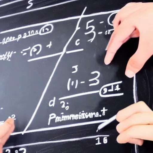 Image similar to brilliant mathematician writing on blackboard a formula for the perfect YouTube video