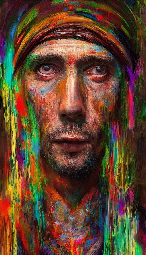 Prompt: portrait of a digital shaman, by sam spratt