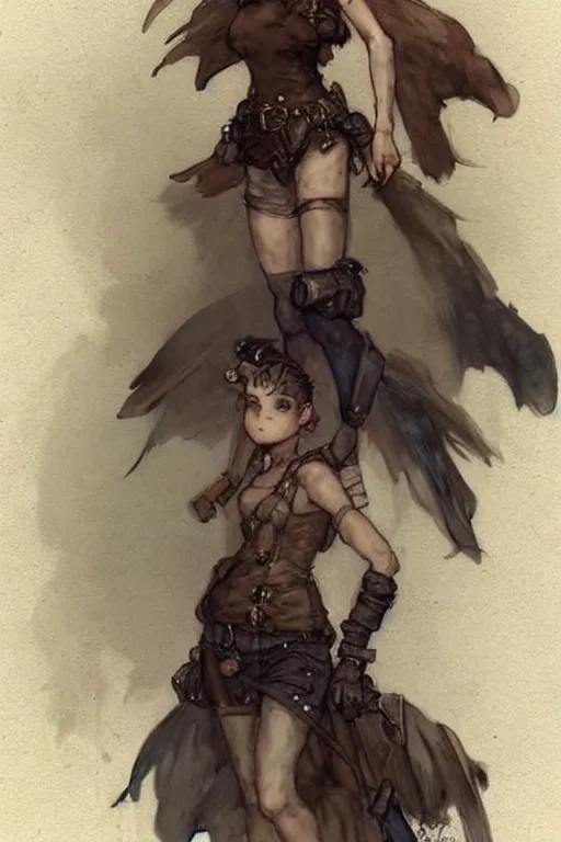 Image similar to ( ( ( ( ( 1 9 5 0 s vagrant story new characters. muted colors. ) ) ) ) ) by jean - baptiste monge!!!!!!!!!!!!!!!!!!!!!!!!!!!!!!