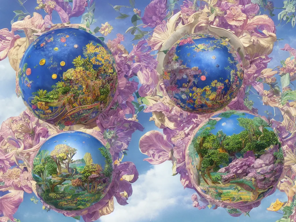 Prompt: The universe is a spheroid region 705 meters in diameter, 3d render, Sunlight Study, by Maria Sibylla Merian!!! and ((((Lisa Frank)))), Art Nouveau, 8k, extreme detail, sharp focus, octane render