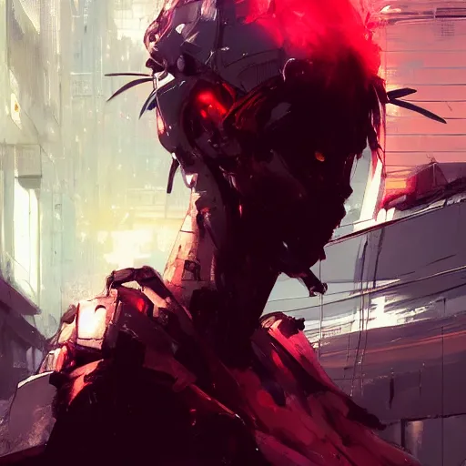 Image similar to 9 f 8 g 8 8 jffo 8 8 9 irjrr dramatic lighting, anime illustration by greg rutkowski, yoji shinkawa, 4 k, digital art, concept art, trending on artstation, アニメ, featured on pixiv