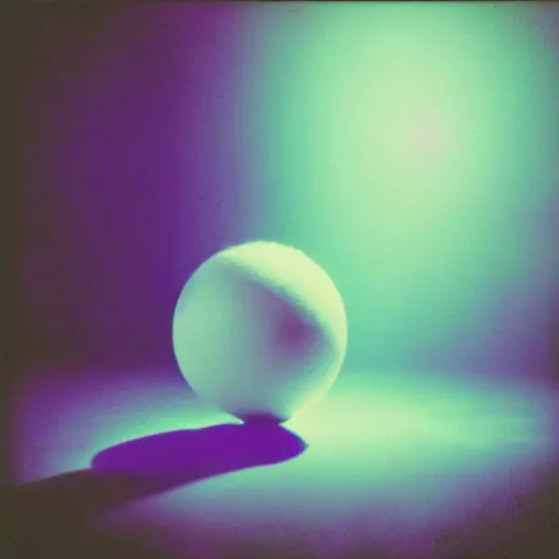 photo of fuzzy pink ball, dramatic lighting, polaroid | Stable ...