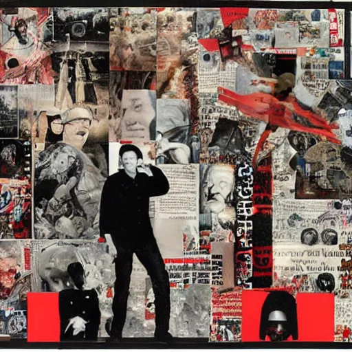 Image similar to a paper collage of armageddon, a god of death stands in the middle, kurt schwitters, richard hamilton, joe webb, chambliss giobbi, lynn skordal, derek gores, barbara kruger, jacques villegle.