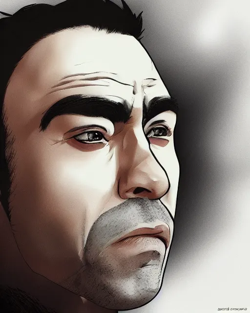 Image similar to a close - up portrait of joe rogan, anime style by studio gallop and toei, highly detailed, trending on artstationhq