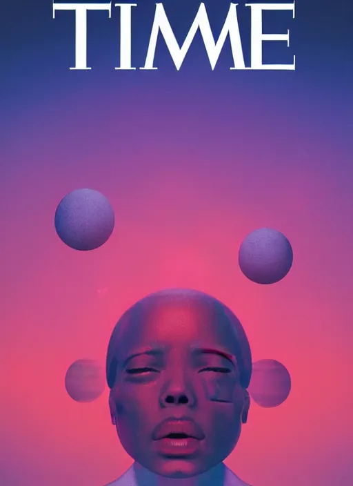 Prompt: TIME magazine cover, the coming AI singularity, by Beeple, 4k