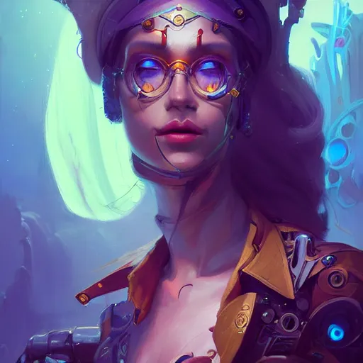 Image similar to a portrait of a beautiful cybernetic gypsie, cyberpunk concept art by pete mohrbacher and wlop and artgerm and josan gonzales, digital art, highly detailed, intricate, sci-fi, sharp focus, Trending on Artstation HQ, deviantart, unreal engine 5, 4K UHD image