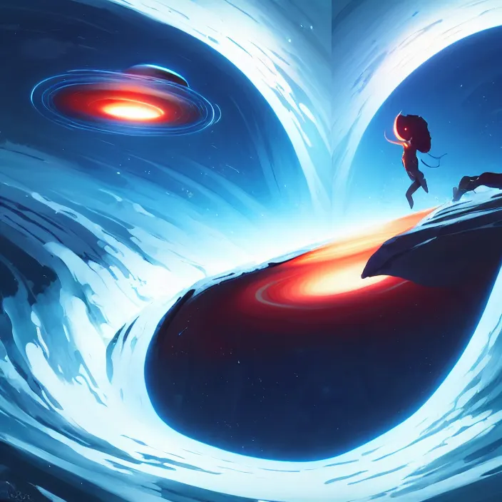 Image similar to two black holes colliding close - up, in marble incrusted of legends official fanart behance hd by jesper ejsing, by rhads, makoto shinkai and lois van baarle, ilya kuvshinov, rossdraws global illumination