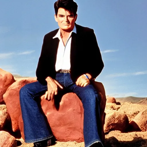 Image similar to charlie sheen in bonanza