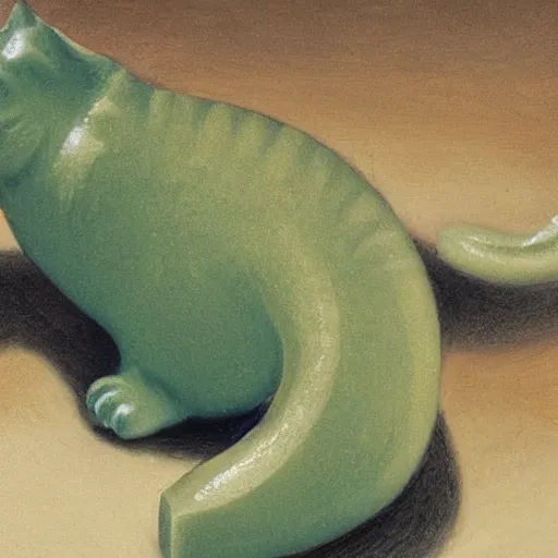 Prompt: a gelatinous cat, high detail