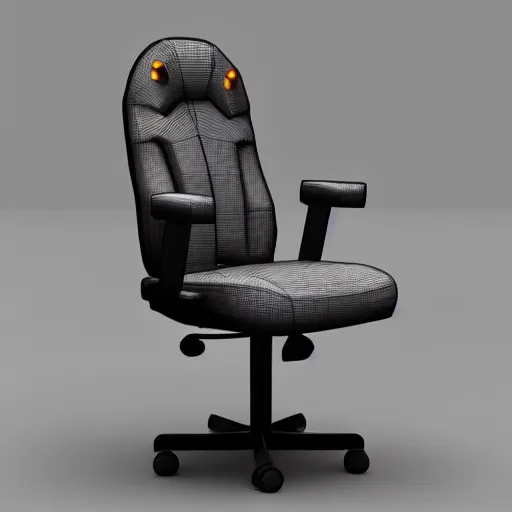 Prompt: Gaming Chair with a built in toilet, 3d, concept rendering