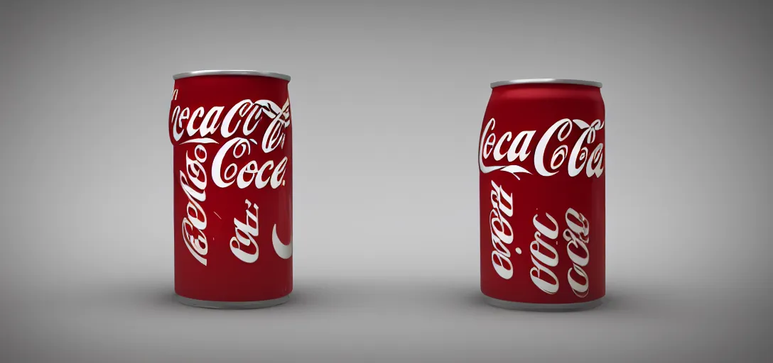 Image similar to 3 d render of a can of coke